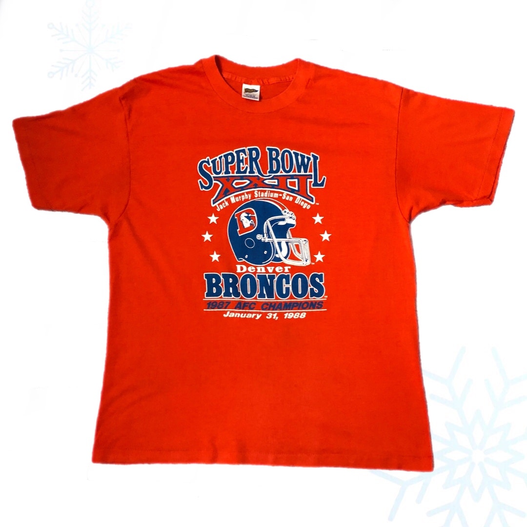 Vintage NFL Denver Broncos Super Bowl XXII 1987 AFC Champions T-Shirt (M)