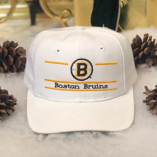 Vintage NHL Boston Bruins The Game Split Bar Twill Snapback Hat