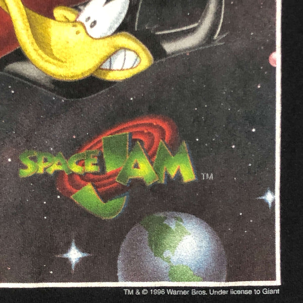 Vintage 1996 Space Jam Movie Poster T-Shirt (XL)