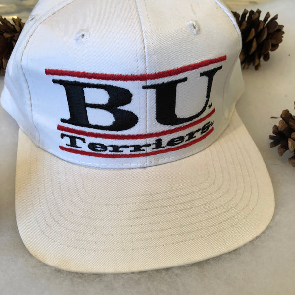Vintage Deadstock NWT The Game NCAA Boston University Terriers Split Bar Snapback Hat