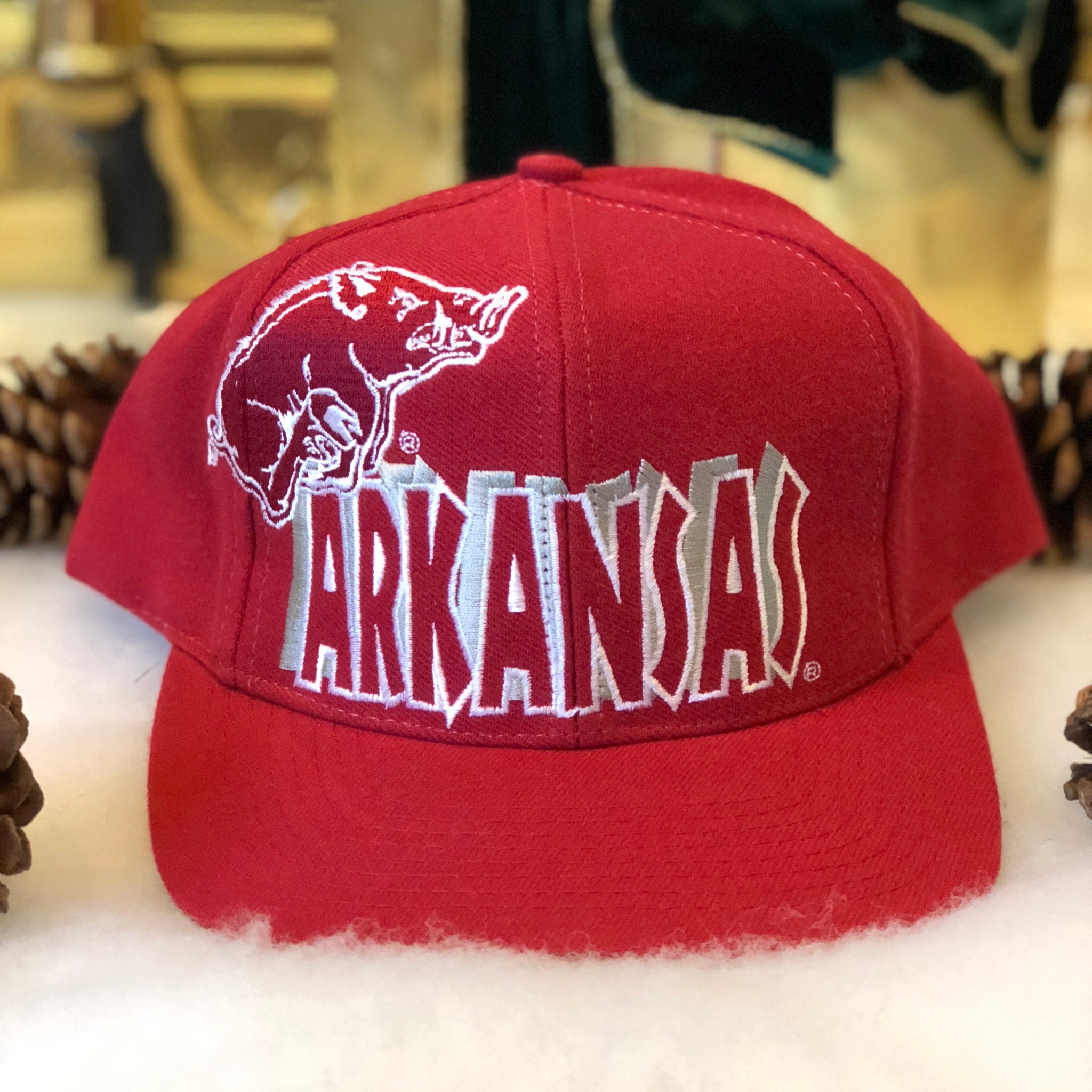 Vintage Deadstock NWOT The Game NCAA Arkansas Razorbacks Snapback Hat