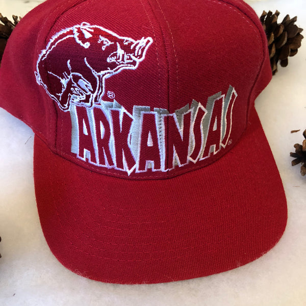 Vintage Deadstock NWOT The Game NCAA Arkansas Razorbacks Snapback Hat