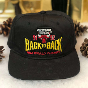 Vintage 1991-92 NBA Back to Back Champions Chicago Bulls Yupoong Twill Snapback Hat