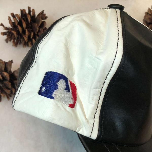 Vintage MLB Chicago White Sox Pinwheel Leather Snapback Hat