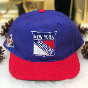 Vintage NHL New York Rangers American Needle Heritage Blockhead Wool Snapback Hat