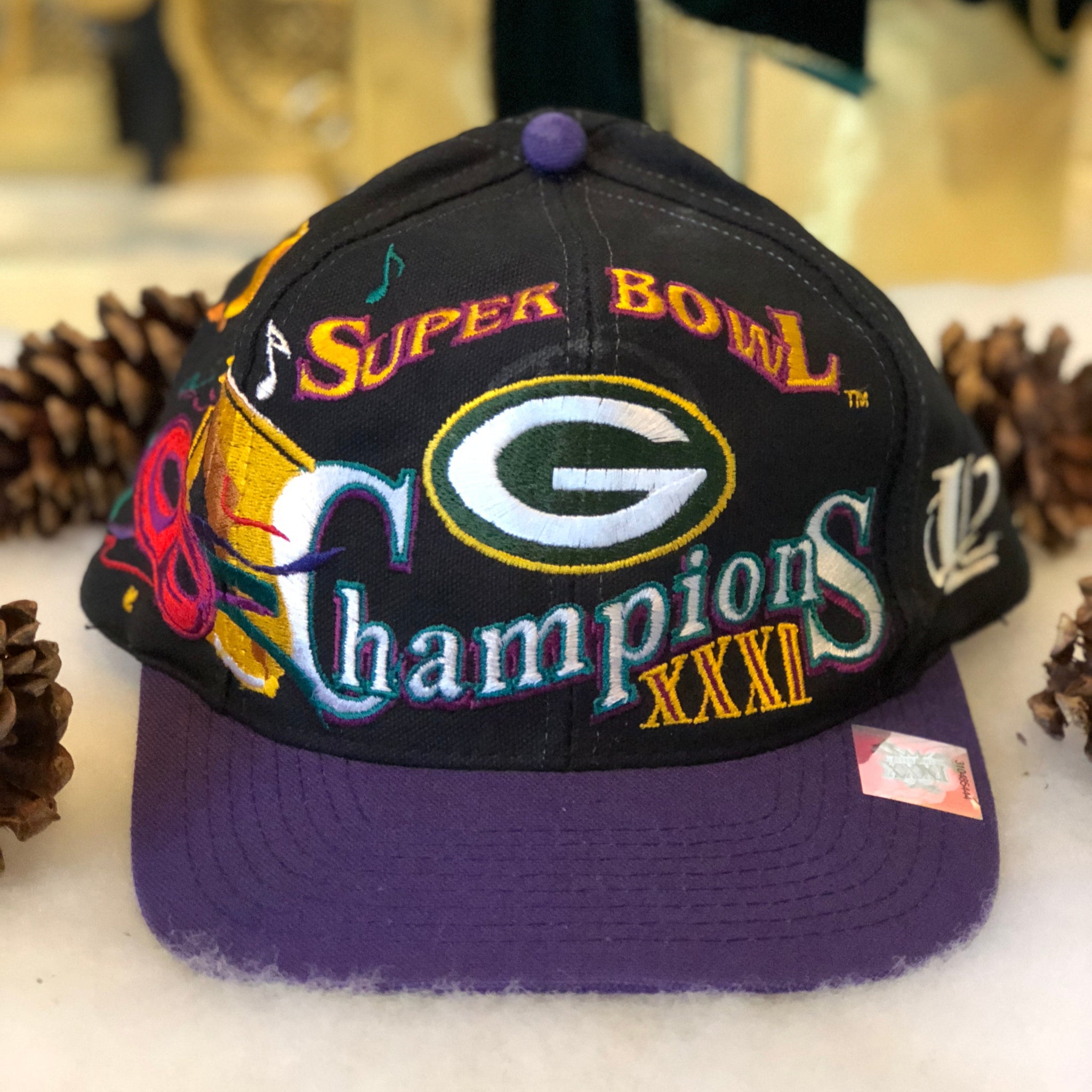 Vintage Deadstock NWOT Logo Athletic NFL Super Bowl XXXI Champions Green Bay Packers Snapback Hat