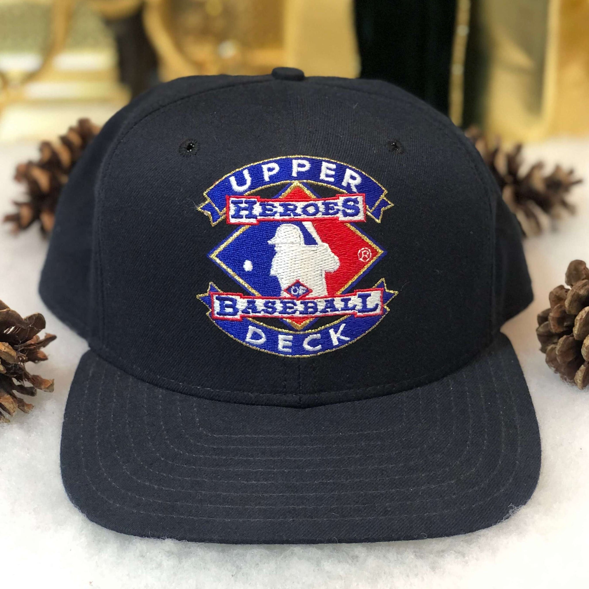 Vintage MLB Upper Deck Heroes of Baseball New Era Wool Snapback Hat