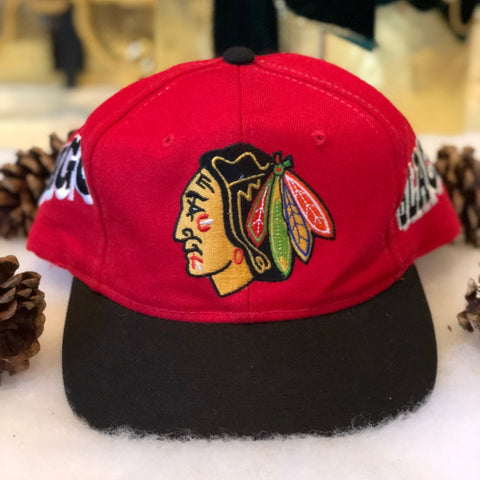Vintage Sports Specialties NHL Chicago Blackhawks Side Wave Script Snapback Hat