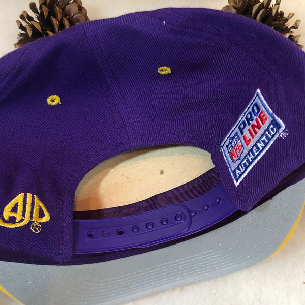 Vintage Deadstock NWOT NFL Minnesota Vikings AJD Wool Snapback Hat