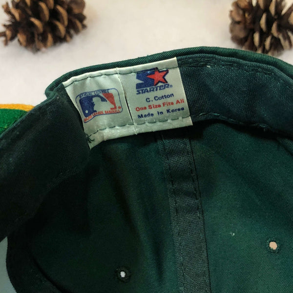 Vintage MLB Oakland Athletics Starter Tailsweep Script Twill Snapback Hat