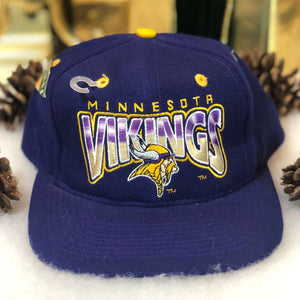 Vintage Deadstock NWOT NFL Minnesota Vikings The Game Wool Snapback Hat