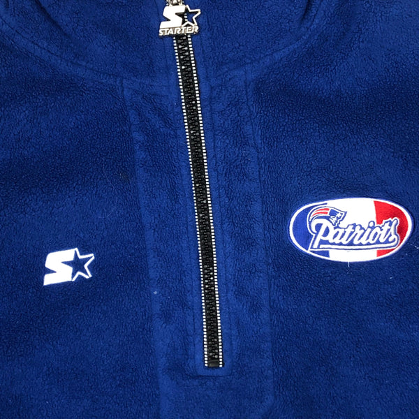 Vintage NFL New England Patriots Starter Half-Zip Pullover Fleece (L)