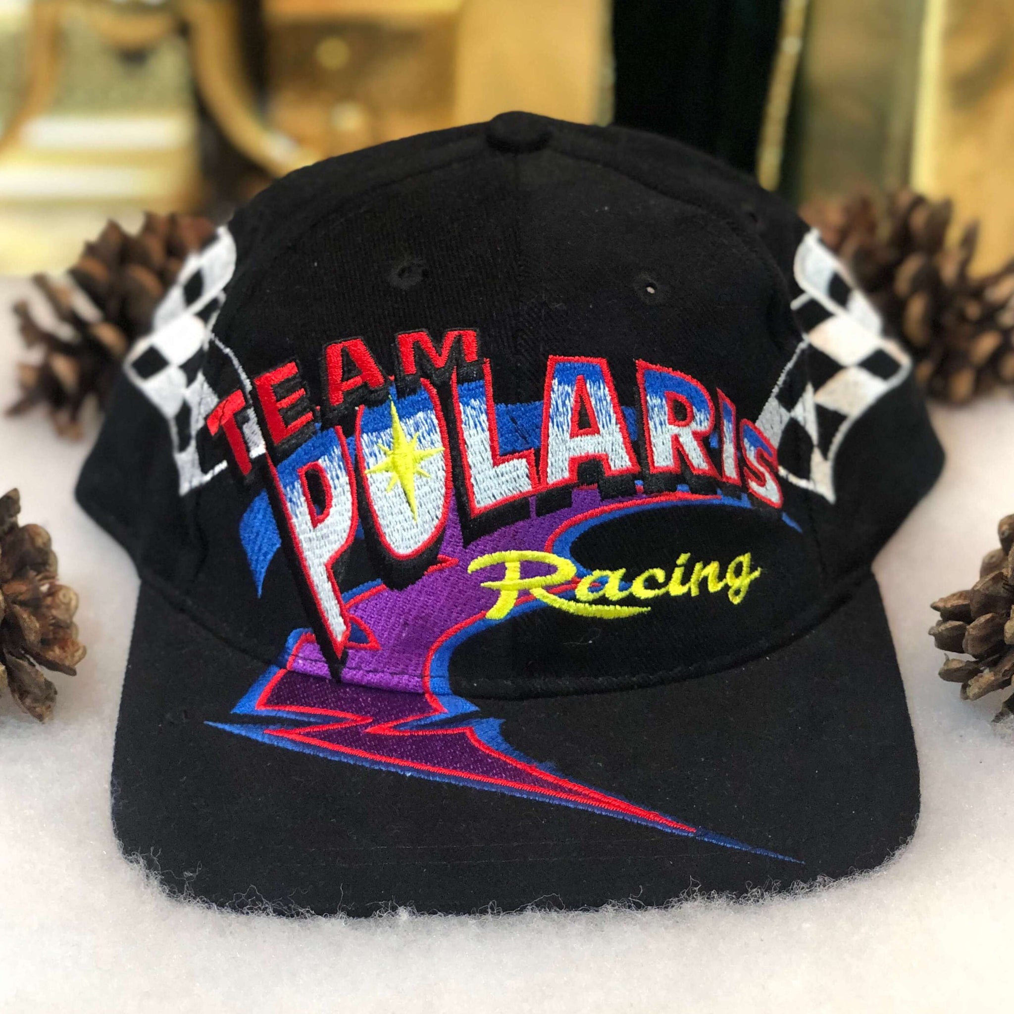 Vintage Team Polaris Racing Snowmobiles Snapback Hat