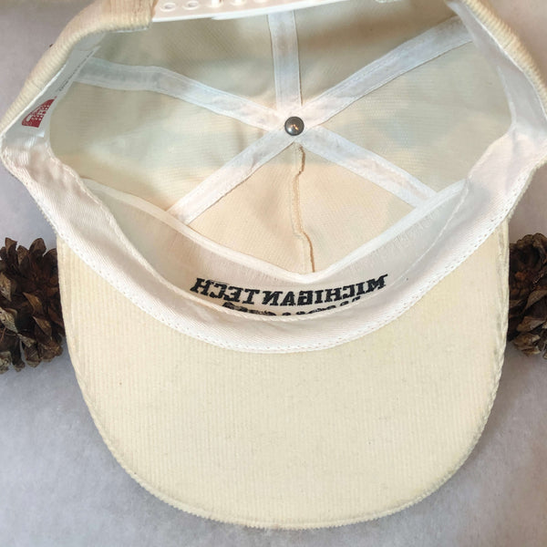 Vintage NCAA Michigan Tech Huskies Hockey Corduroy Snapback Hat