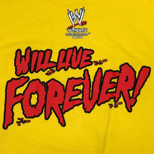 Vintage Deadstock NWOT 2002 WWE Hulk Hogan "Hulkamania Will Live Forever!" Wrestling T-Shirt (L)