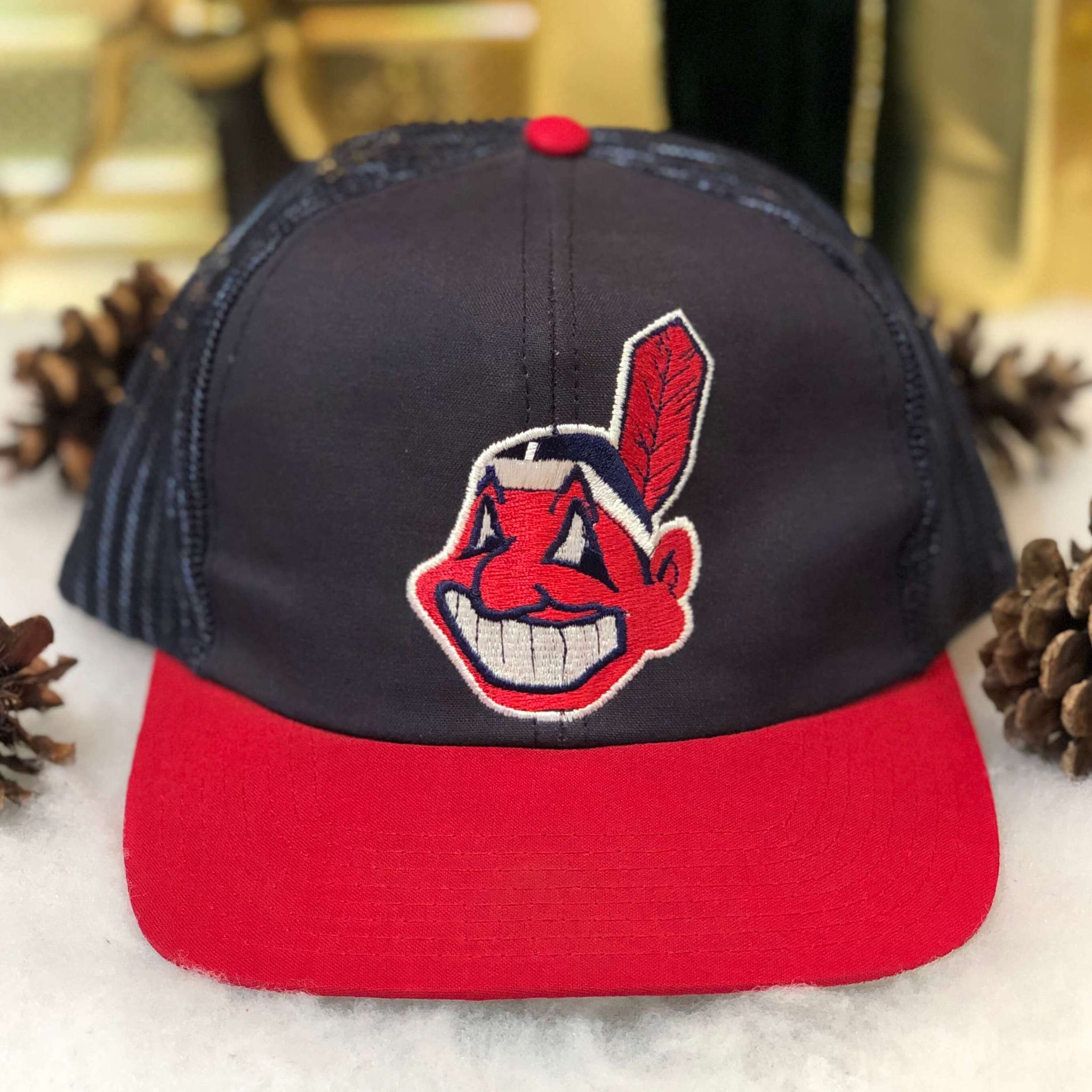 Vintage Deadstock NWOT MLB Cleveland Indians Twins Enterprise Trucker Hat