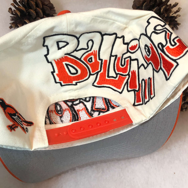 Vintage MLB Baltimore Orioles Drew Pearson Graffiti Snapback Hat