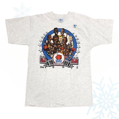 Vintage Deadstock NWT 1992 NBA All-Star Game Orlando Salem Sportswear Caricature T-Shirt (XL)