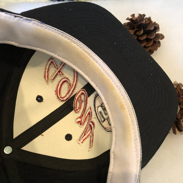 Vintage Sports Specialties Script NFL San Francisco 49ers Black Snapback Hat