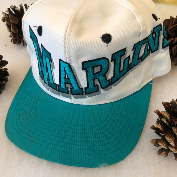 Vintage The Game MLB Florida Marlins Wraparound Wave Script Snapback Hat