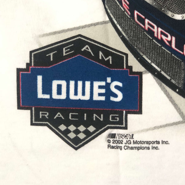 Vintage Deadstock NWT 2002 NASCAR Jimmie Johnson "Rookie Takes The Pole" Lowe's Racing T-Shirt (L)