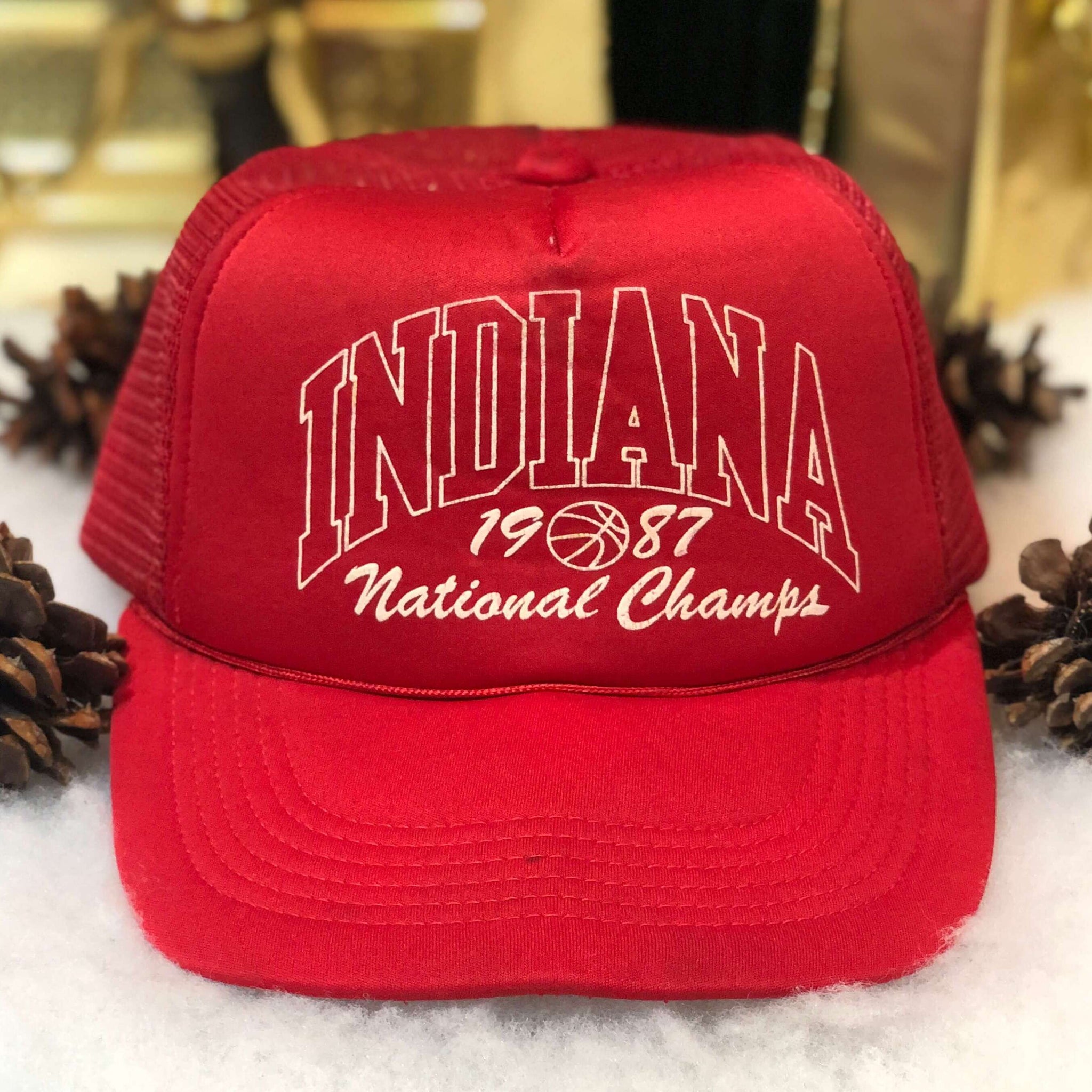 Vintage 1987 NCAA Champions Indiana Hoosiers Trucker Hat