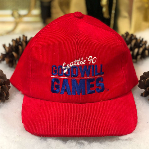 Vintage 1990 Seattle Goodwill Games Corduroy Snapback Hat