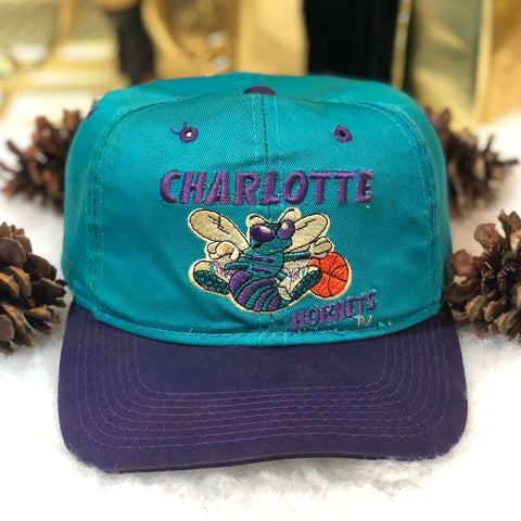 Vintage NBA Charlotte Hornets Drew Pearson Twill Snapback Hat