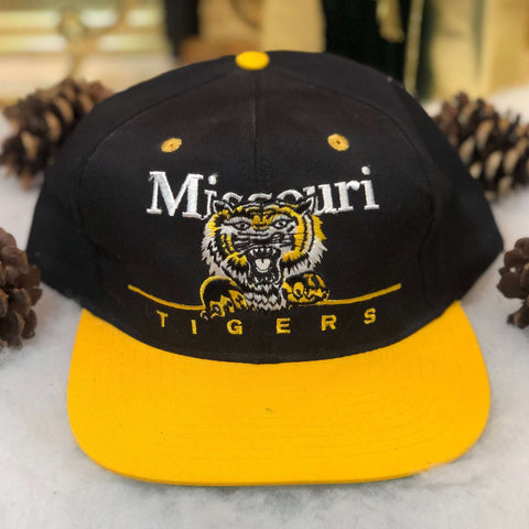 Vintage NCAA Missouri Tigers Twins Enterprise Bar Line Twill Snapback Hat