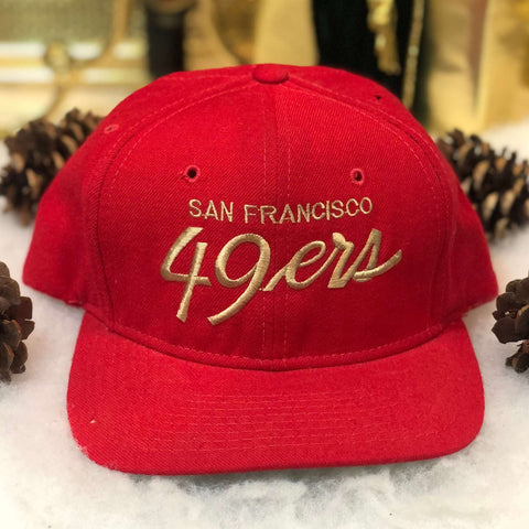 Vintage NFL San Francisco 49ers Sports Specialties Script Wool Snapback Hat