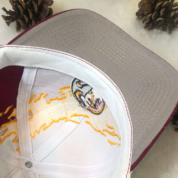Vintage Deadstock NWOT NCAA Florida State Seminoles Logo 7 Splash Twill Snapback Hat