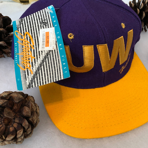 Vintage Deadstock NWT Signatures NCAA Washington Huskies Snapback Hat