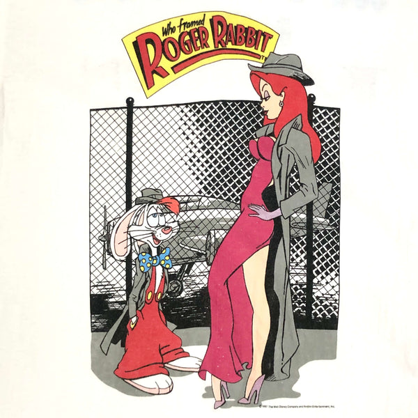 Vintage 1987 Who Framed Roger Rabbit "We'll Always Have Toontown Kid" T-Shirt (L)
