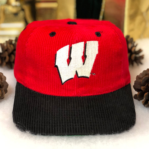 Vintage NCAA Wisconsin Badgers Logo Athletic Corduroy Snapback Hat