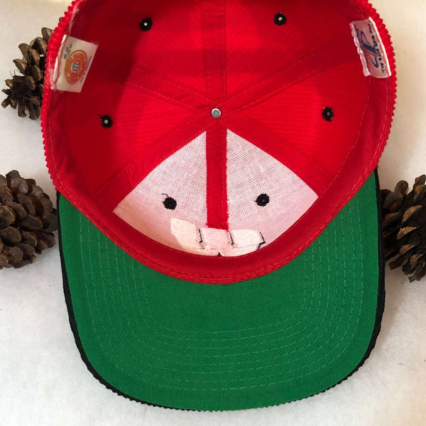 Vintage NCAA Wisconsin Badgers Logo Athletic Corduroy Snapback Hat