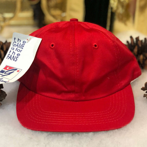 Vintage Deadstock NWT The Game Blank Red Snapback Hat