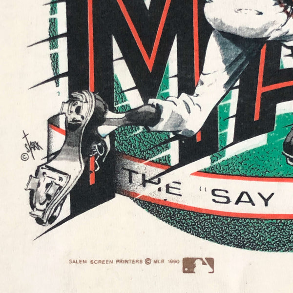 Vintage 1990 MLB Willie Mays "The 'Say Hey' Kid" Salem Sportswear Caricature T-Shirt (L)