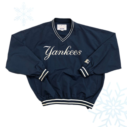 Vintage MLB New York Yankees Starter Windbreaker Pullover Jacket (XXL)