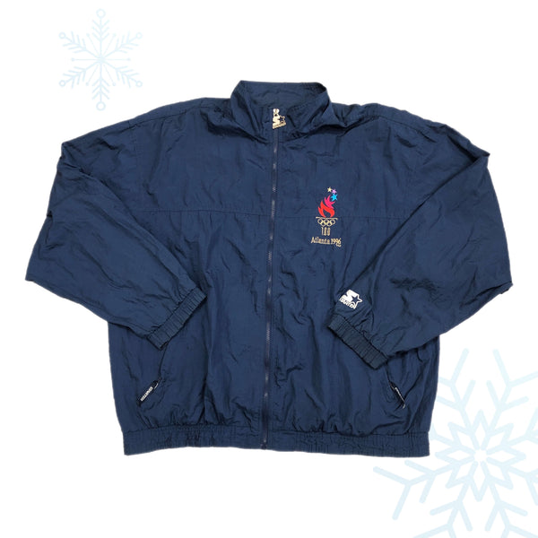 Vintage 1996 USA Atlanta Olympics Starter Windbreaker Zip-Up Jacket (XXL)