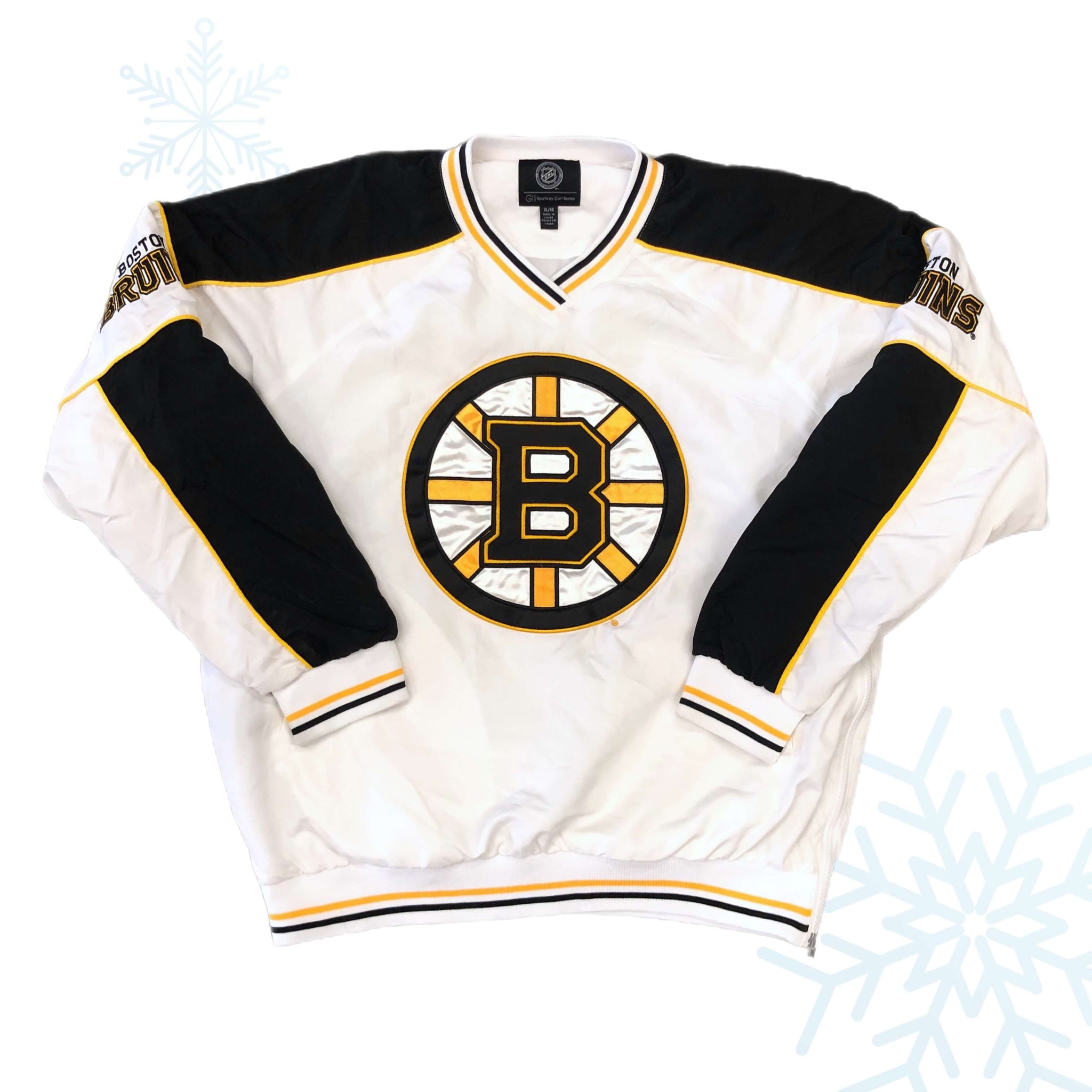 NHL Boston Bruins Carl Banks Windbreaker Pullover Jacket (XL)