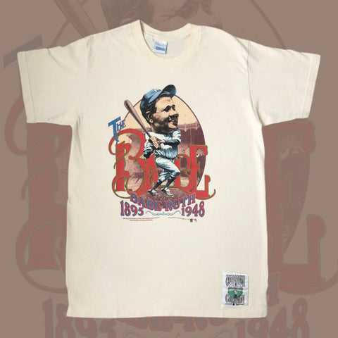 Vintage 1989 MLB Babe Ruth "The Babe" Salem Sportswear Caricature T-Shirt (L)