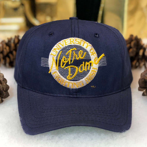 Vintage NCAA Notre Dame Fighting Irish The Game Circle Logo Twill Snapback Hat