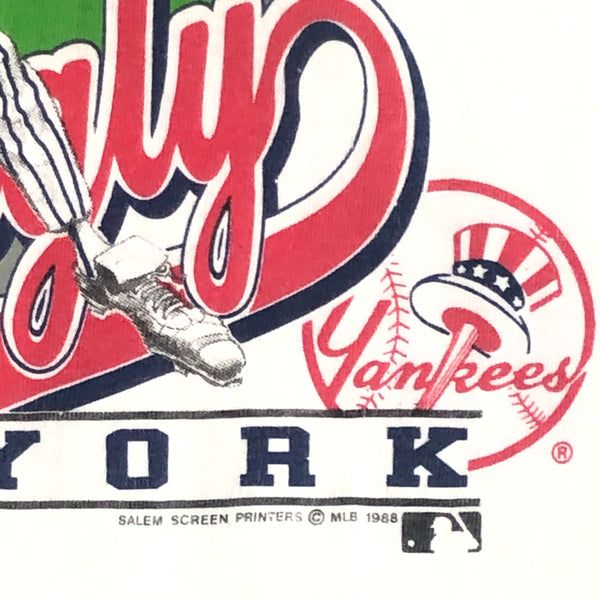 Vintage 1988 MLB New York Yankees Don Mattingly Salem Sportswear Caricature T-Shirt (L)