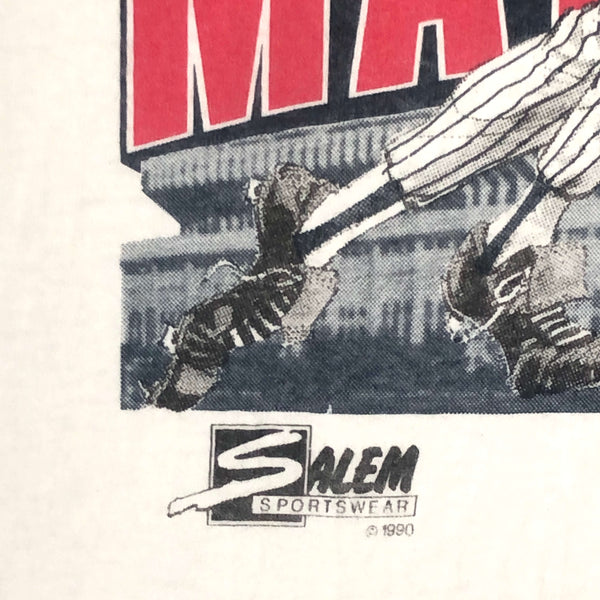 Vintage 1990 MLB New York Yankees Don Mattingly Salem Sportswear Caricature T-Shirt (L)