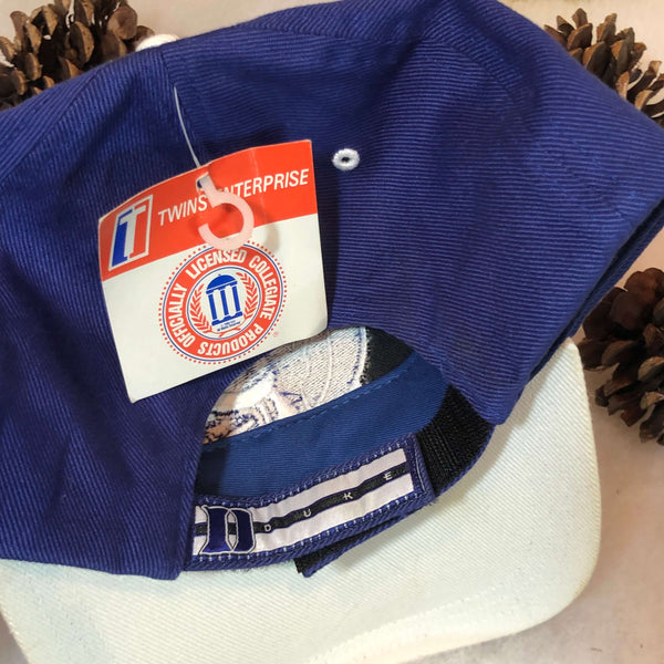 Vintage Deadstock NWT NCAA Duke Blue Devils Twins Enterprise Strapback Hat
