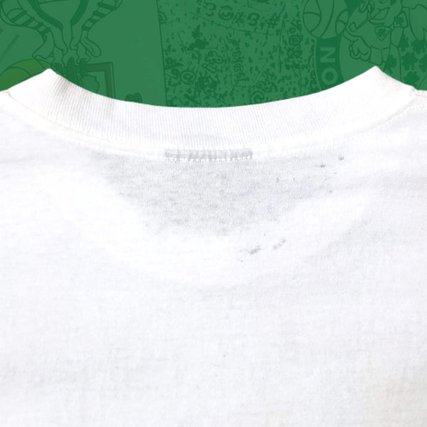 Vintage Deadstock NWOT NBA Boston Celtics Looney Tunes Magic Johnson T's All Over Print T-Shirt (L)