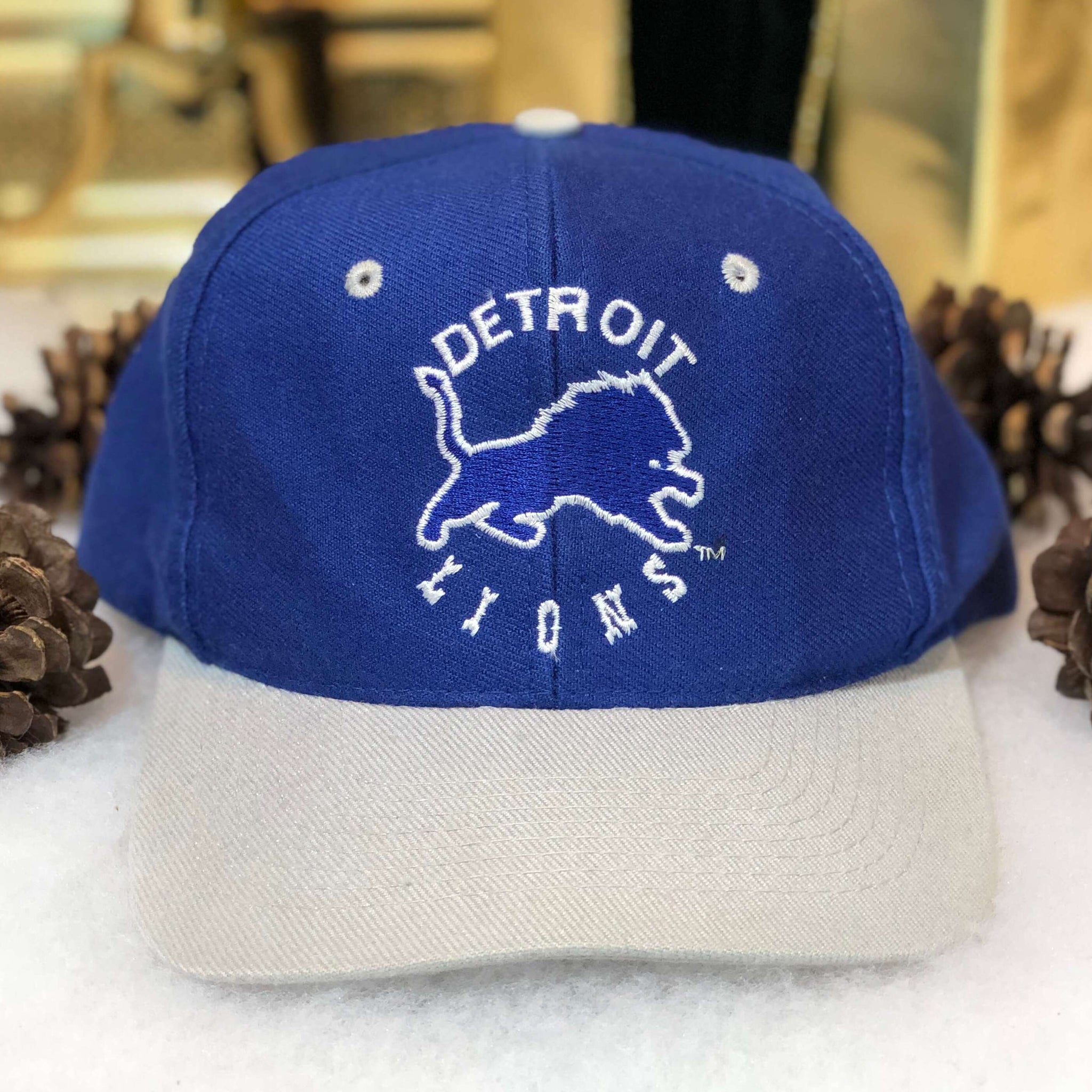 Vintage NFL Detroit Lions AJD Wool Snapback Hat