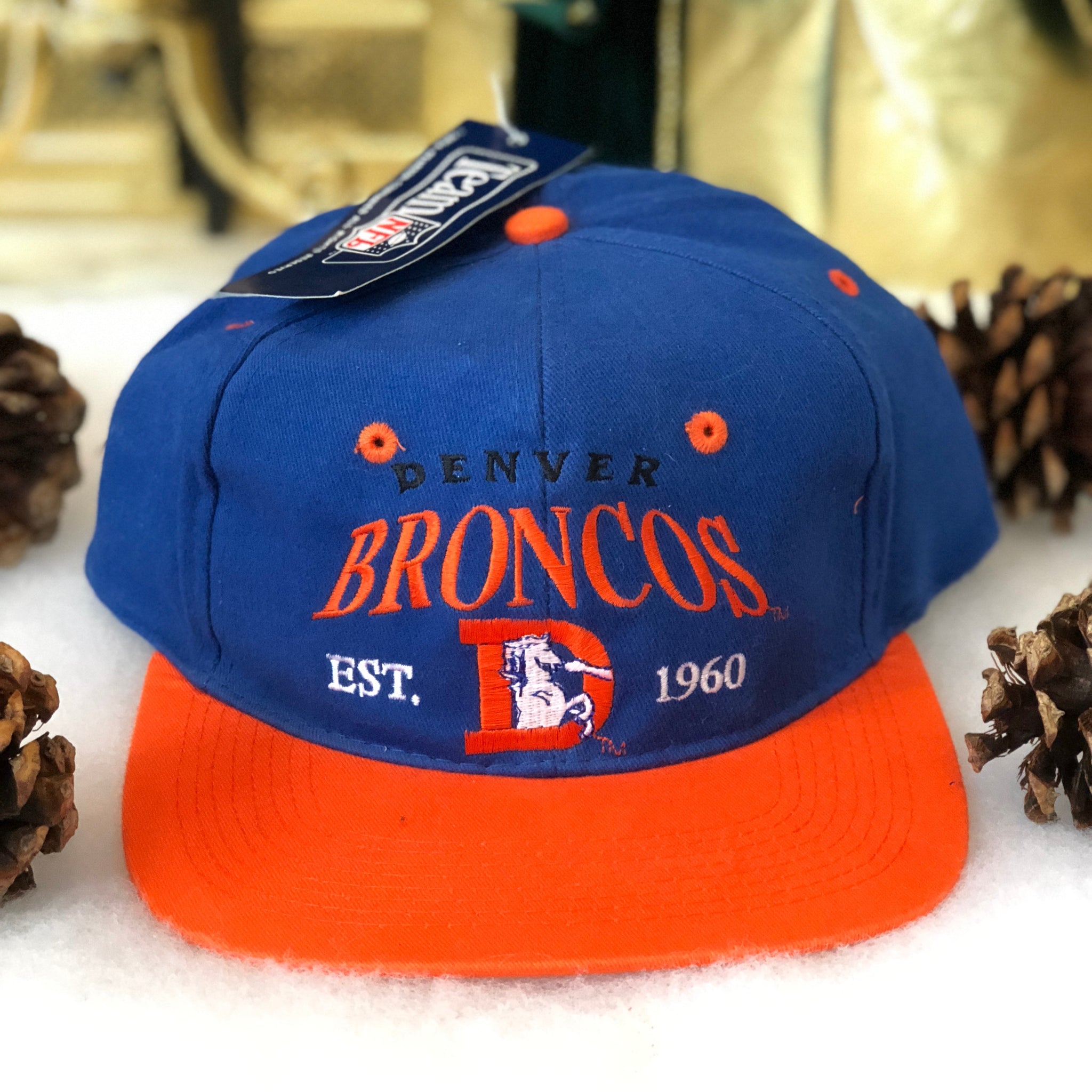 Vintage Deadstock NWT Drew Pearson NFL Denver Broncos Snapback Hat
