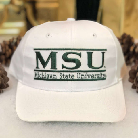 Vintage Deadstock NWOT NCAA Michigan State Spartans The Game Split Bar Twill Snapback Hat
