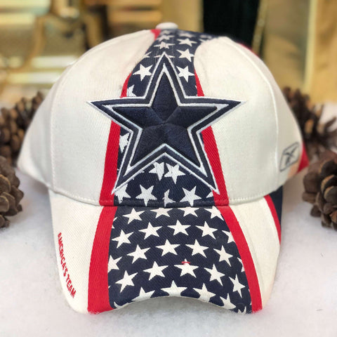 Vintage Deadstock NWT NFL Dallas Cowboys Patriotic Reebok Strapback Hat